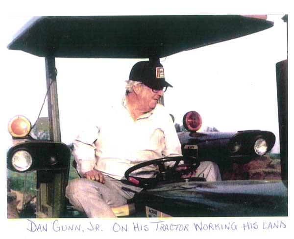 Dan Gunn, Jr. on tractor